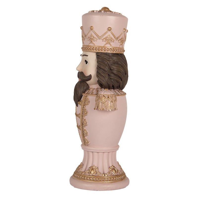 Kerstdecoratie Beeld Kerstman 16x10x30 cm Roze Kunststof