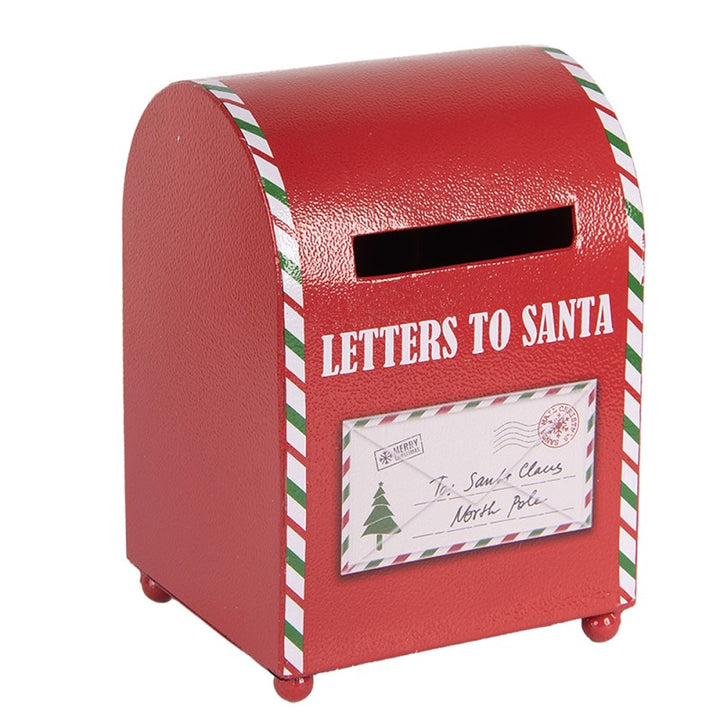 Kerstdecoratie Brievenbus 14x13x19 cm Rood Metaal