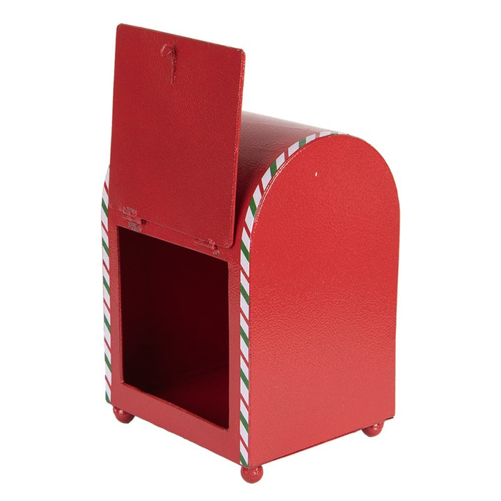 Kerstdecoratie Brievenbus 14x13x19 cm Rood Metaal