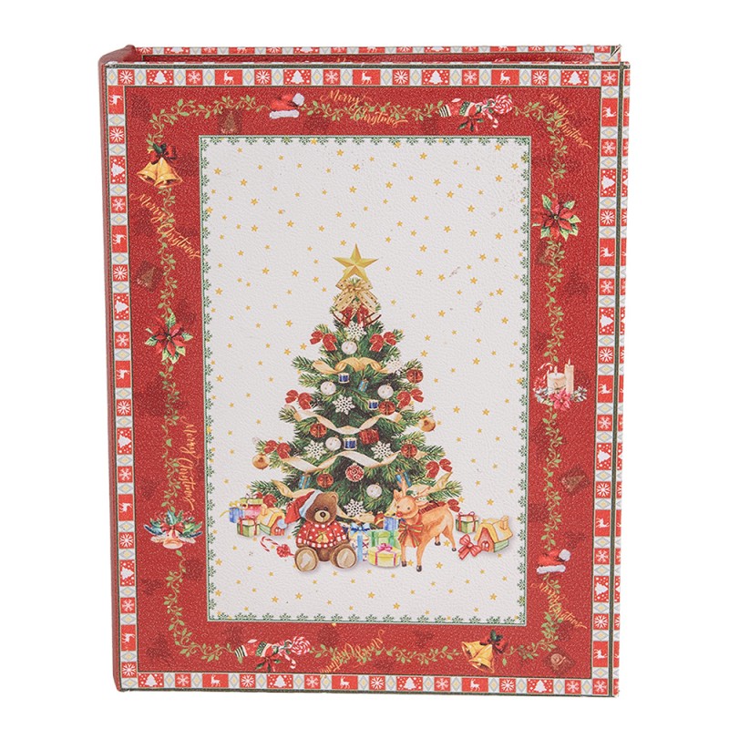 Opbergdoos Set (3 st.) — Boekenlook — Rood — Kerst