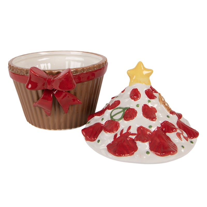 Clayre & Eef Voorraadpot Deksel 18x16x20 cm Bruin Keramiek