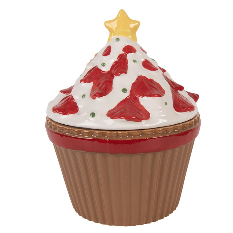 Clayre & Eef Voorraadpot Deksel 18x16x20 cm Bruin Keramiek