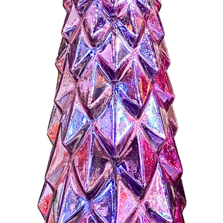 Colmore - Kerstboom Deco Shiny Lila Metallic Glas 18x61cm
