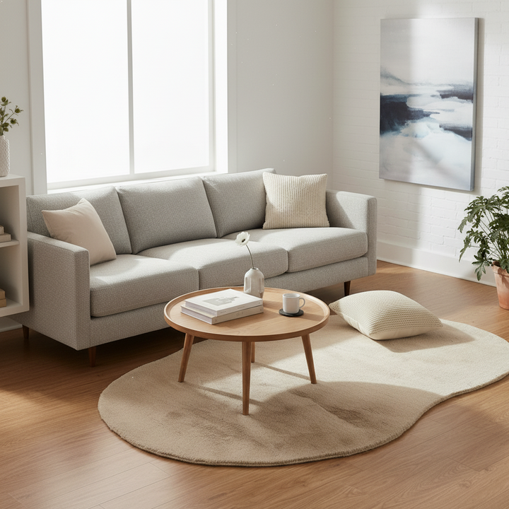 By-Boo Vloerkleed Zena Organic Beige