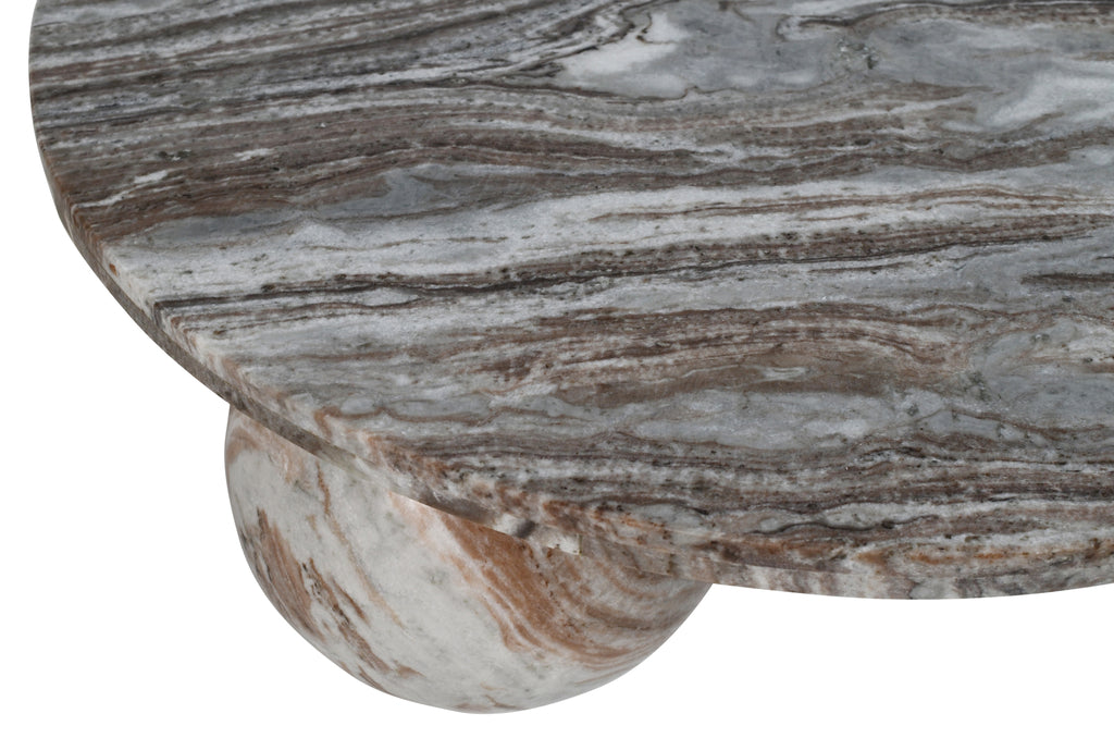 Diro Beige Marble 3 ball coffeetable round PTMD