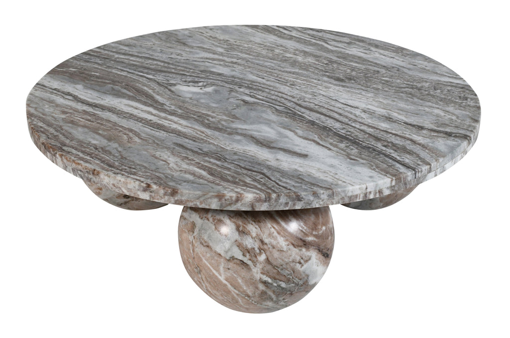 Diro Beige Marble 3 ball coffeetable round PTMD