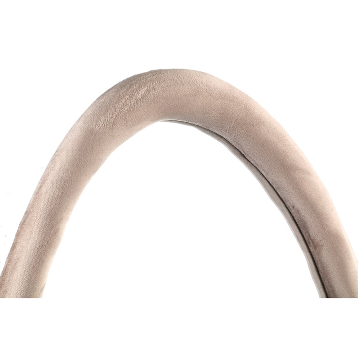 Don Beige velvet mirror organic oval L 65x4x140cm PTMD