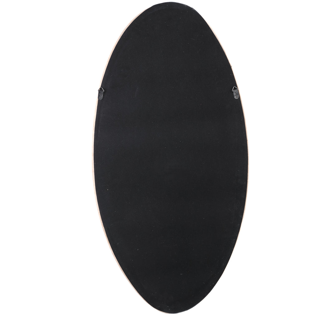 Don Beige velvet mirror organic oval L 65x4x140cm PTMD