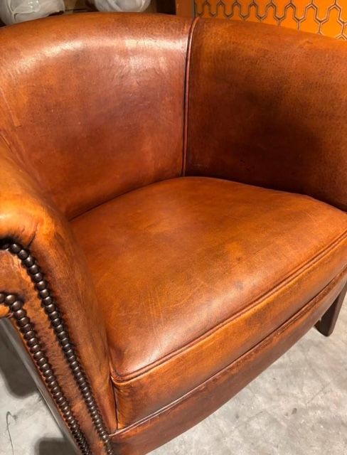 Schapenleren Clubfauteuil Merk Bendic Izgs