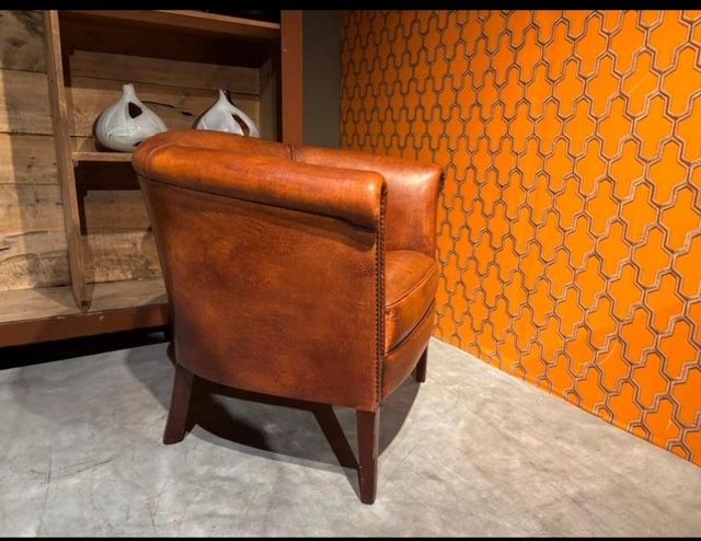 Schapenleren Clubfauteuil Merk Bendic Izgs