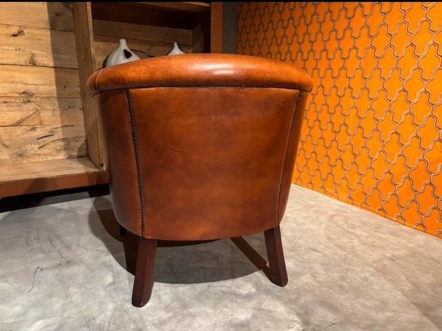 Schapenleren Clubfauteuil Merk Bendic Izgs