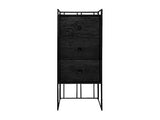 Ladekast Zwart Hout 44 x 102 cm – 3 Laden