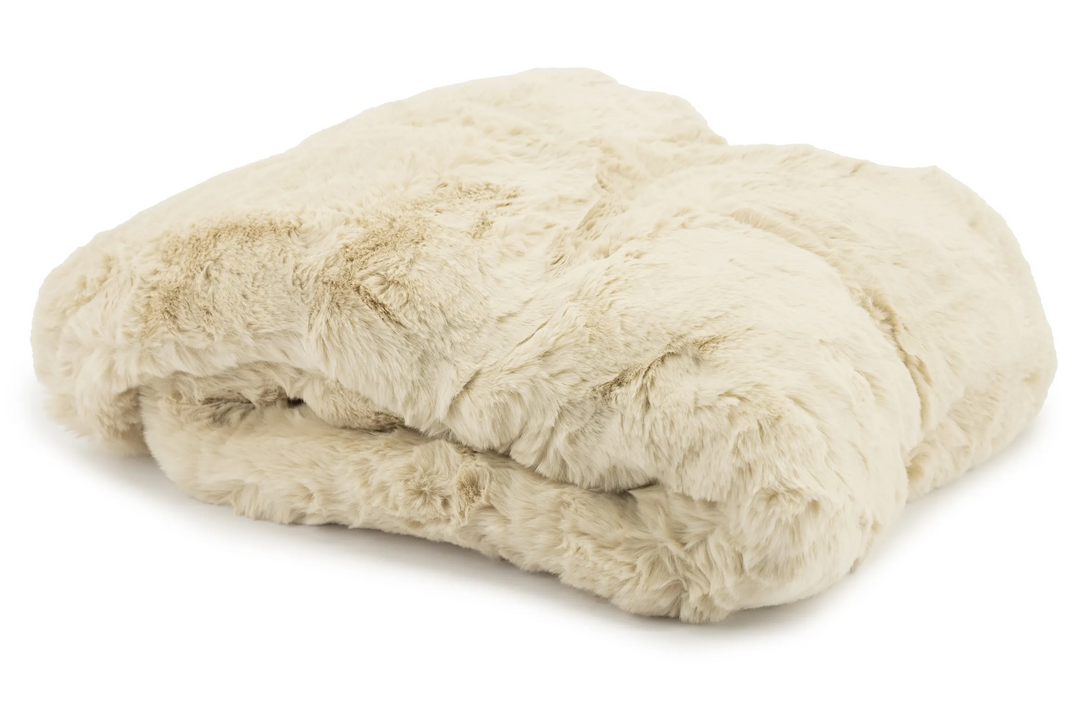 By-Boo bont Plaid Beige – Zachte fluffy deken