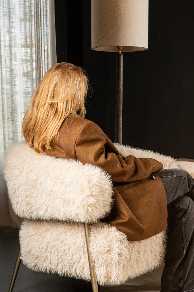 Hair Cream fauteuil met GRATIS Linde  Beige plaid t.w.v.€184 in Cadeaubox  150x200