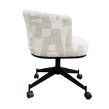 Richmond Draaistoel Rochenne met Wielen Beige Graffic