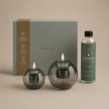 Tenderflame Globus Giftset – Glazen Tafelhaarden + Tenderfuel | Cadeauset