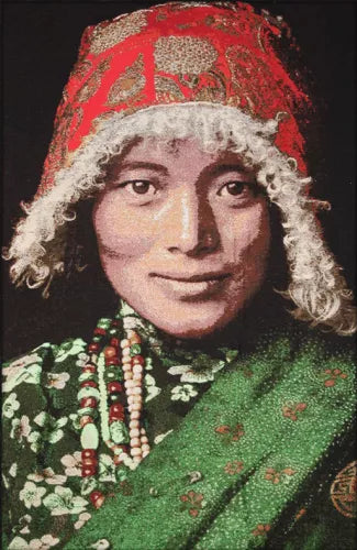 Geweven Wandpaneel Gobelin – Tibetan Woman