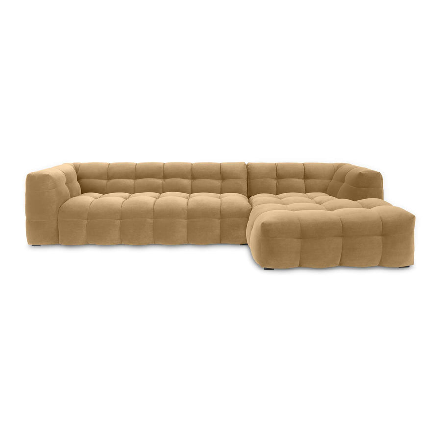 Bubbel Hoekbank Velvet – Luxe Organische Designbank  Royal 25 orange
