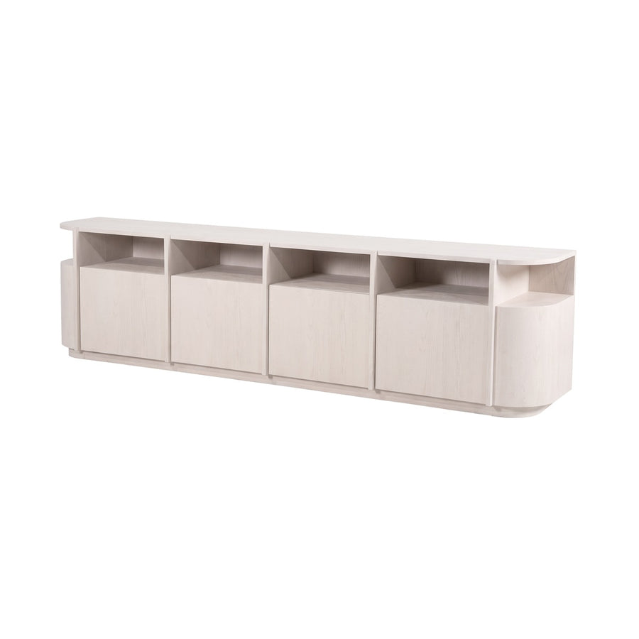 TV-meubel Oslo 230 cm – eiken & eikenfineer taupe