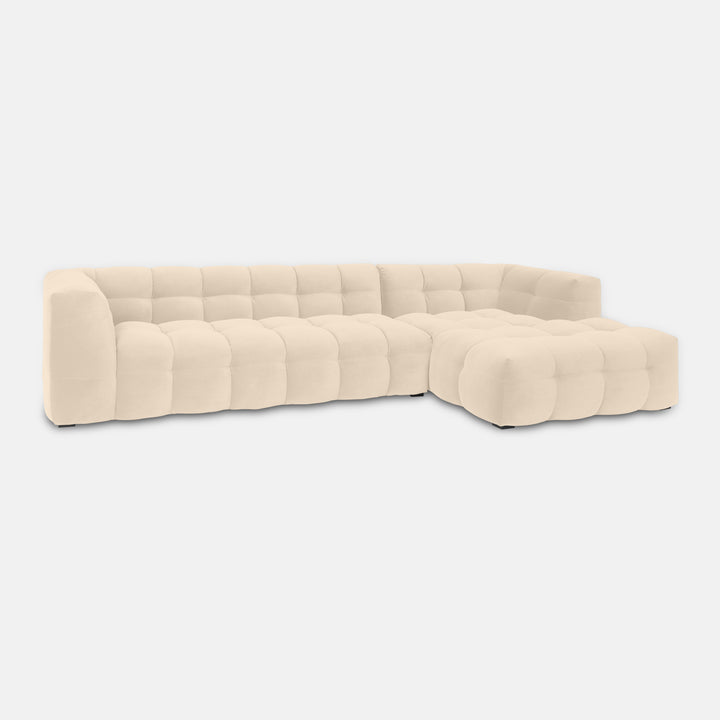 Bubbel Hoekbank Velvet – Luxe Organische Designbank Royal 110 linen