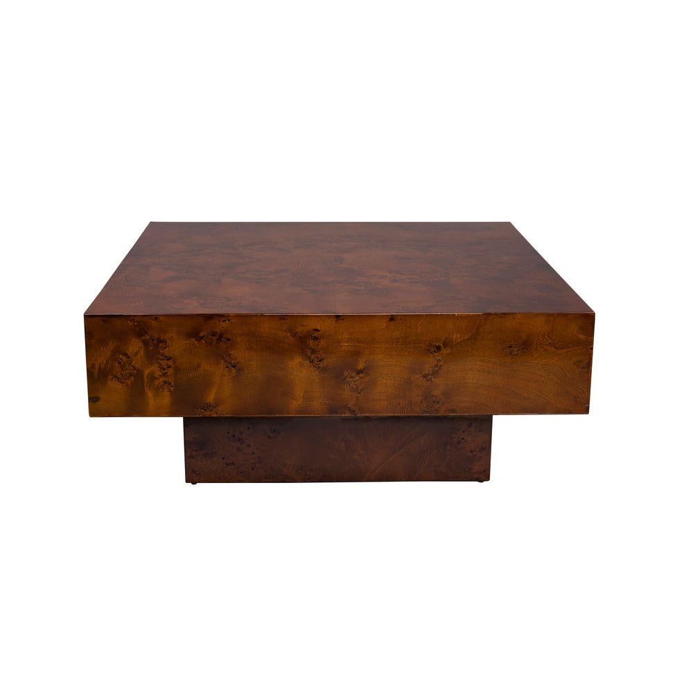 Vierkante houten salontafel 90 x 90 cm walnoot – Dutchbone Quinn