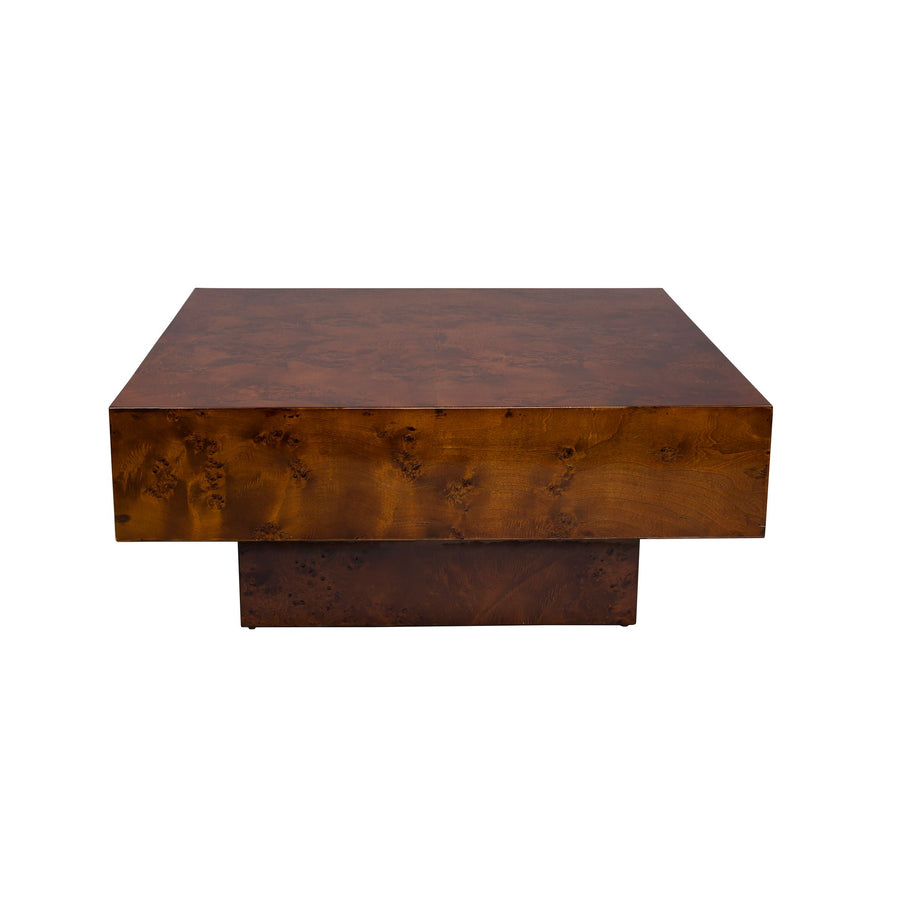 Vierkante houten salontafel 90 x 90 cm walnoot – Dutchbone Quinn