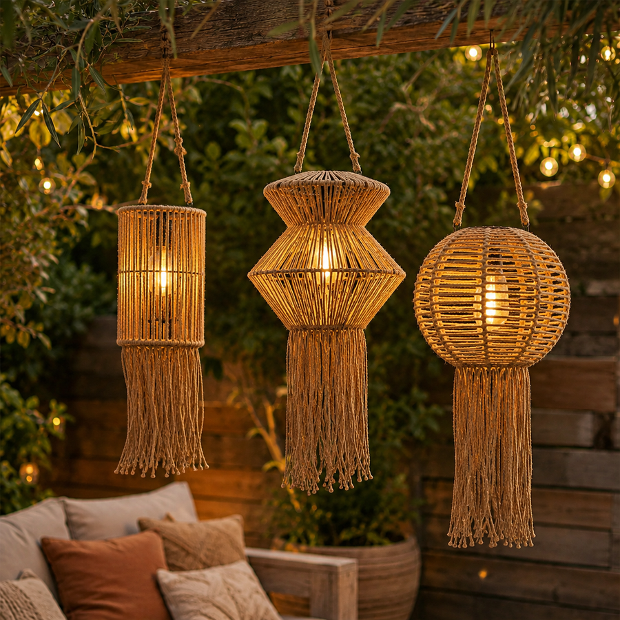 Solar Hanglantaarn Mari – Boho Tuinverlichting