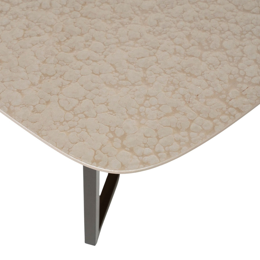 Salontafel Jace large – MDF & ijzer beige