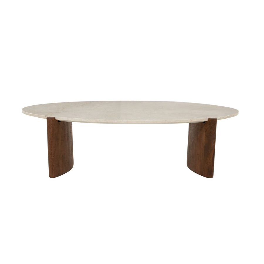 Salontafel Nomi – mangohout & Botochino marmer