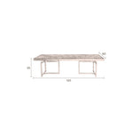 Maattekening salontafel 120 x 60 x 35 cm Dutchbone Class