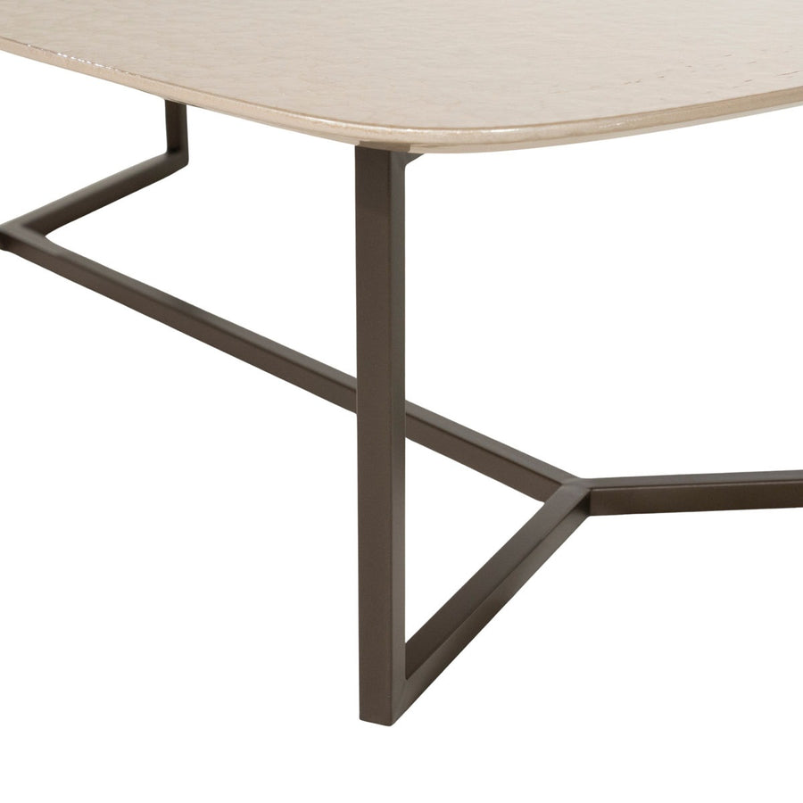 Salontafel Jace large – MDF & ijzer beige