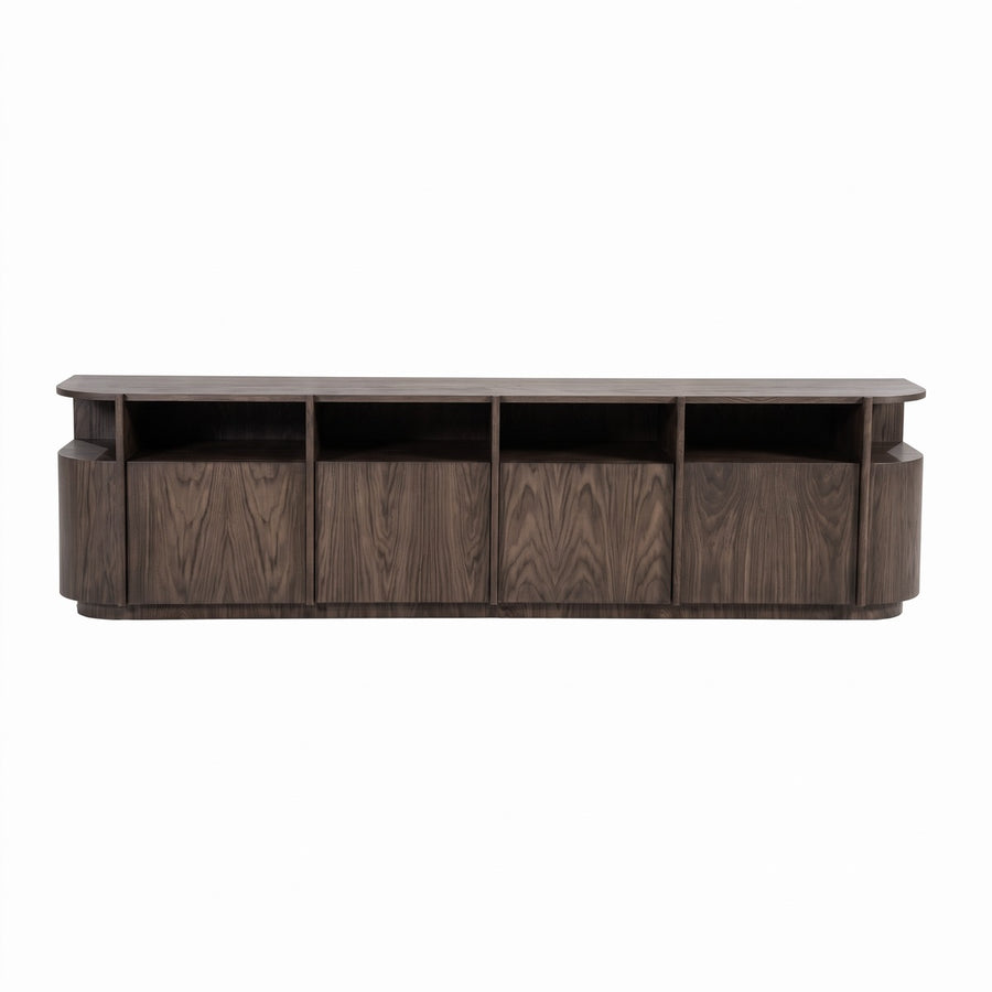 TV-meubel Oslo 182 cm – eiken & eikenfineer donkerbruin