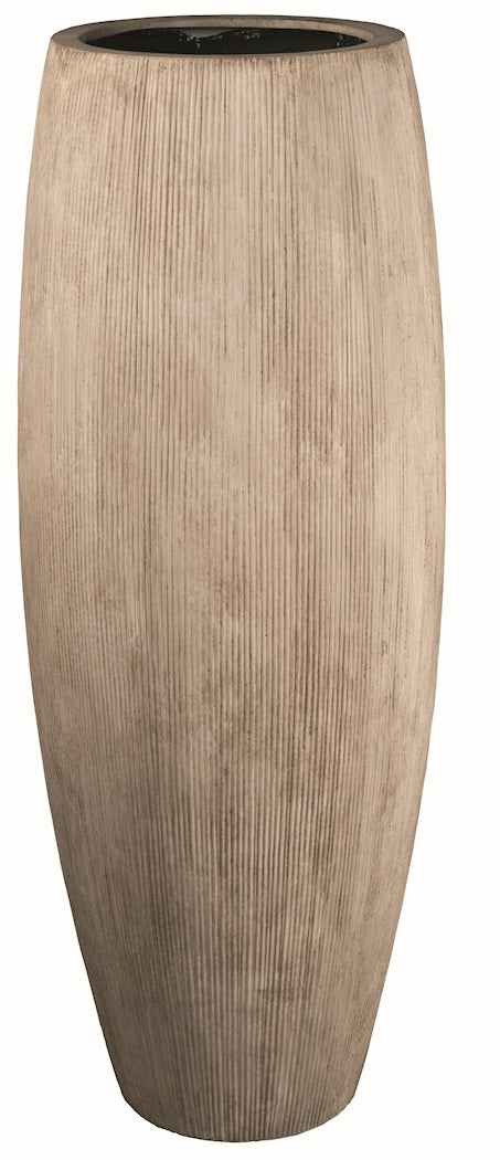 Hoge plantenpot Surabaya Stripe – Beige M