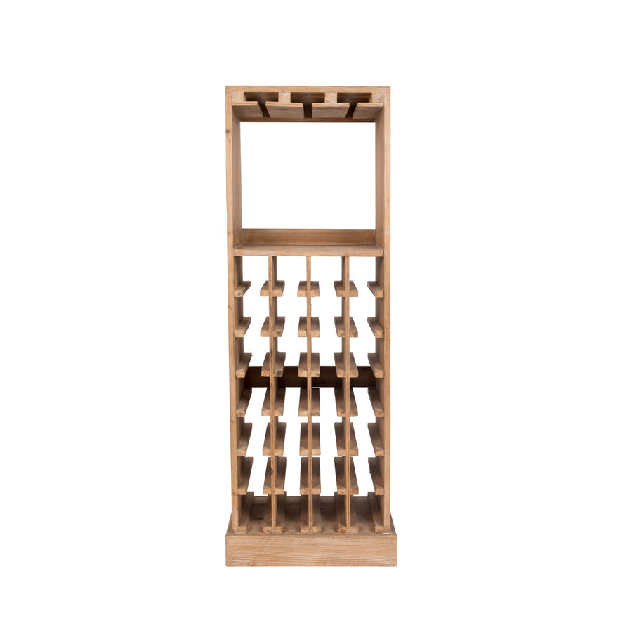Smal houten wijnrek 44 x 119 cm bruin – Dutchbone Claude