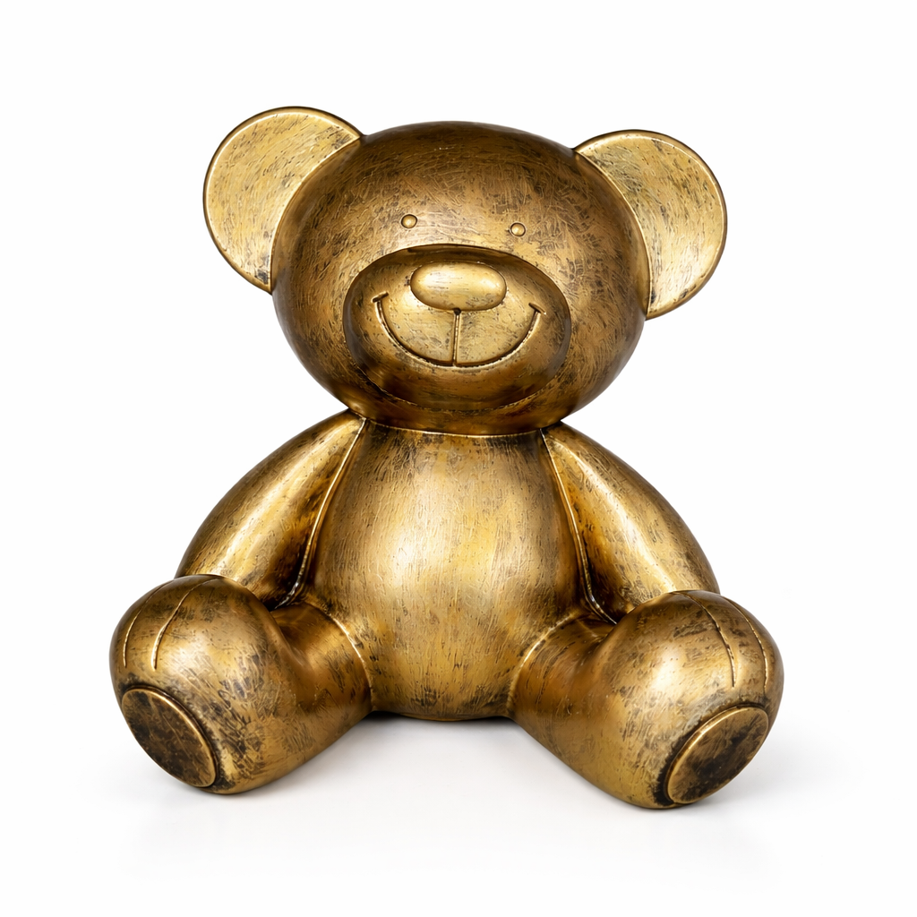 Grote Gouden Teddy Beer 35 cm – Luxe Decoratie