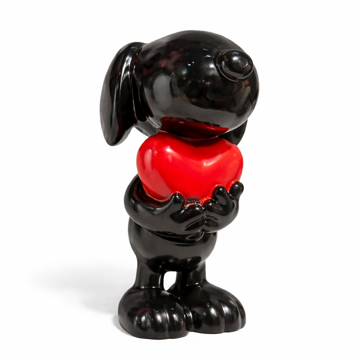 Valentijns Hond – Beeld met Hart (28 cm)