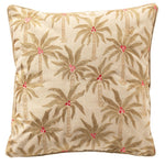 Lente Sierkussen 45x45 – Bruin Beige met Palmbomen