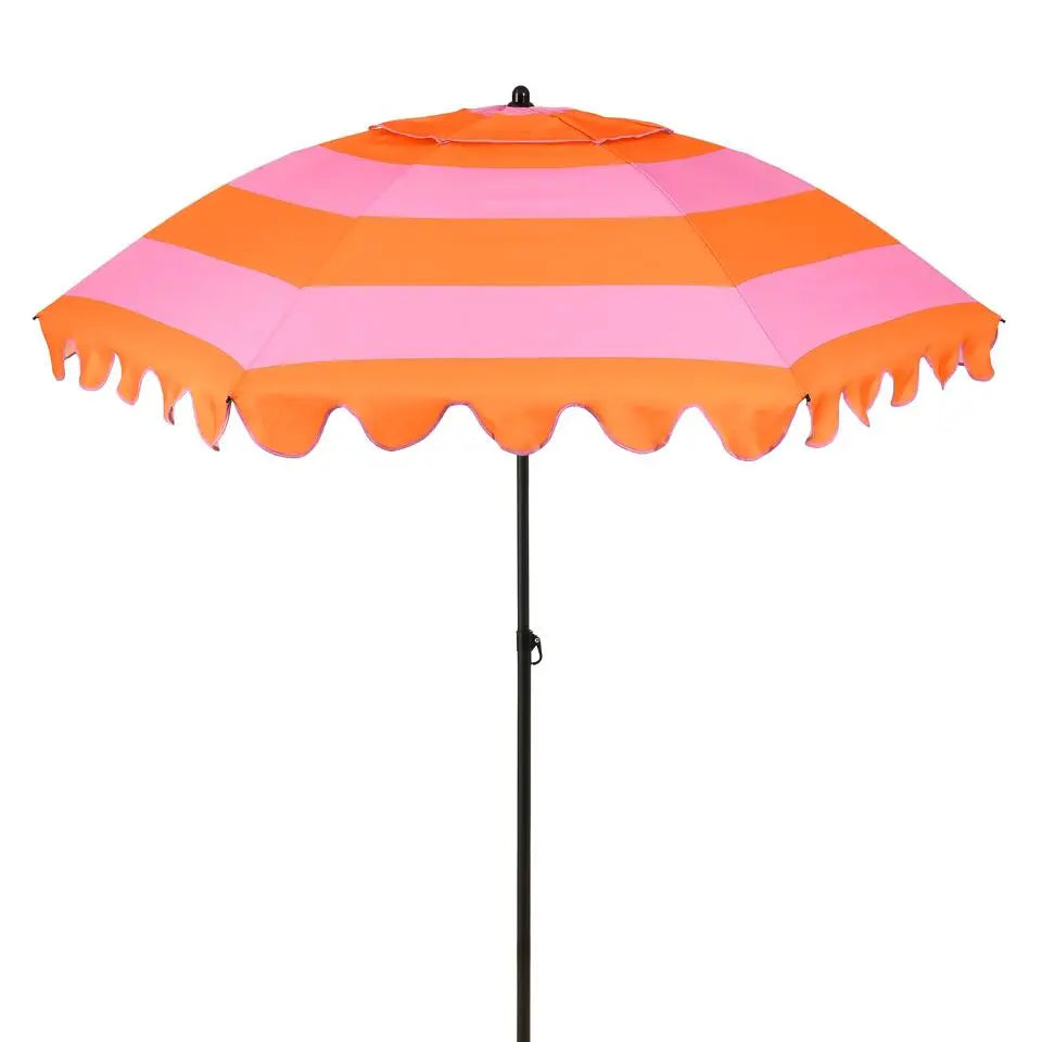 Kantelbare Parasol met Ruches Oranje 195 cm