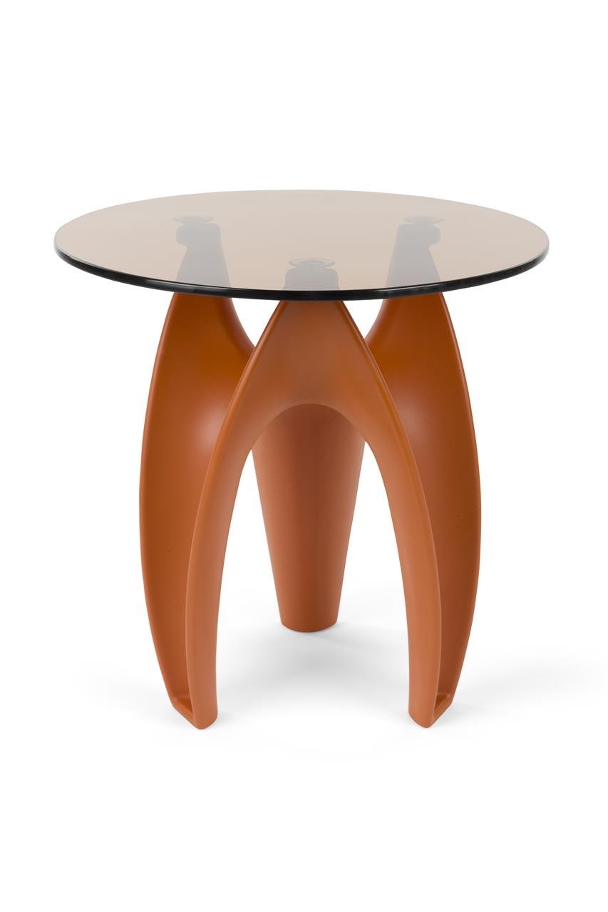 Bijzettafel Gerookt Glas Oranje – Bold Monkey Hactua