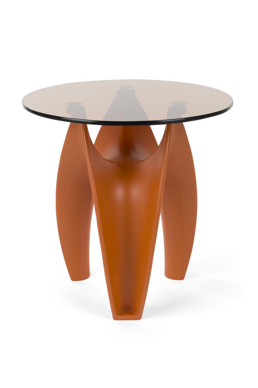 Bijzettafel Gerookt Glas Oranje – Bold Monkey Hactua