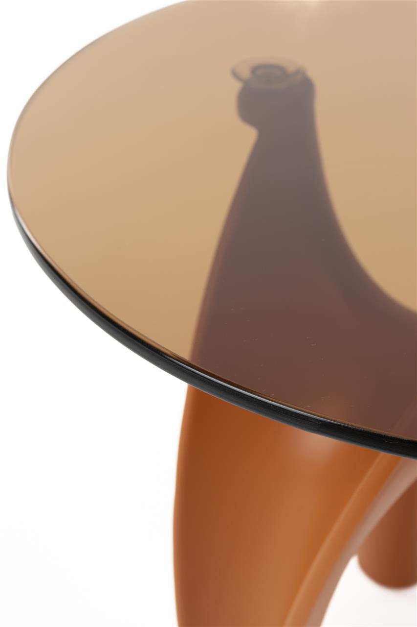 Bijzettafel Gerookt Glas Oranje – Bold Monkey Hactua