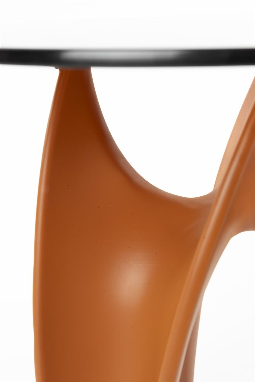 Bijzettafel Gerookt Glas Oranje – Bold Monkey Hactua