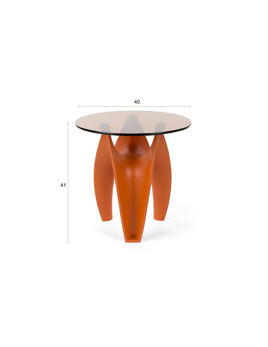 Bijzettafel Gerookt Glas Oranje – Bold Monkey Hactua