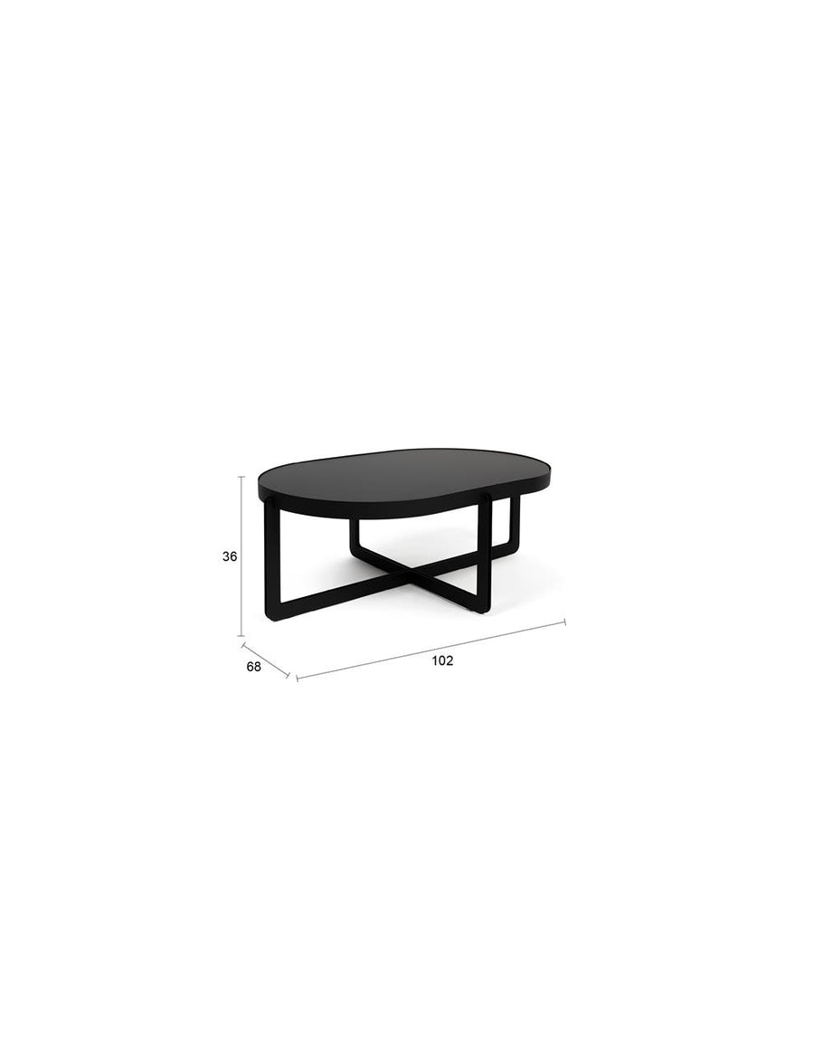 Salontafel Zwart – Zuiver Centre ovaal