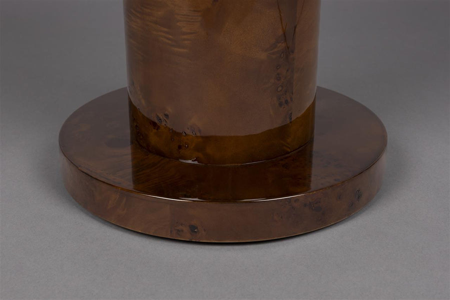 Bijzettafel Wortelhout Hoogglans – Dutchbone Quinn, 2 kleuren