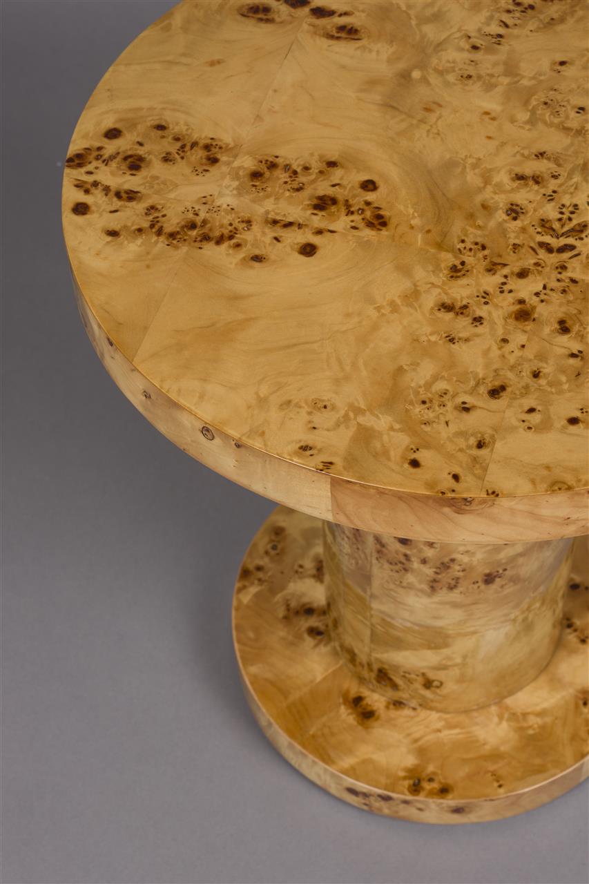 Bijzettafel Wortelhout Hoogglans – Dutchbone Quinn, 2 kleuren