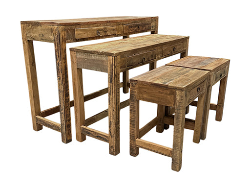 Wandtafels set van 4 zijaanzicht