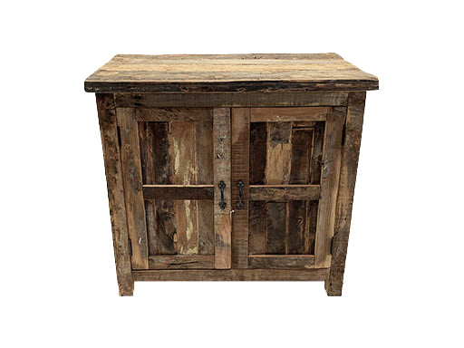 Wandkast grof hout open