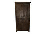 Hoge Kast Old Brown 90 x 176 cm – 2 Deuren, Grof Hout