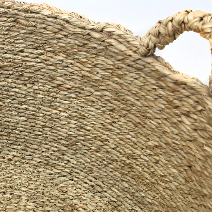 Zeegras Mand met 4 Handvatten – Les Quatre Mains – Naturel – Maat L